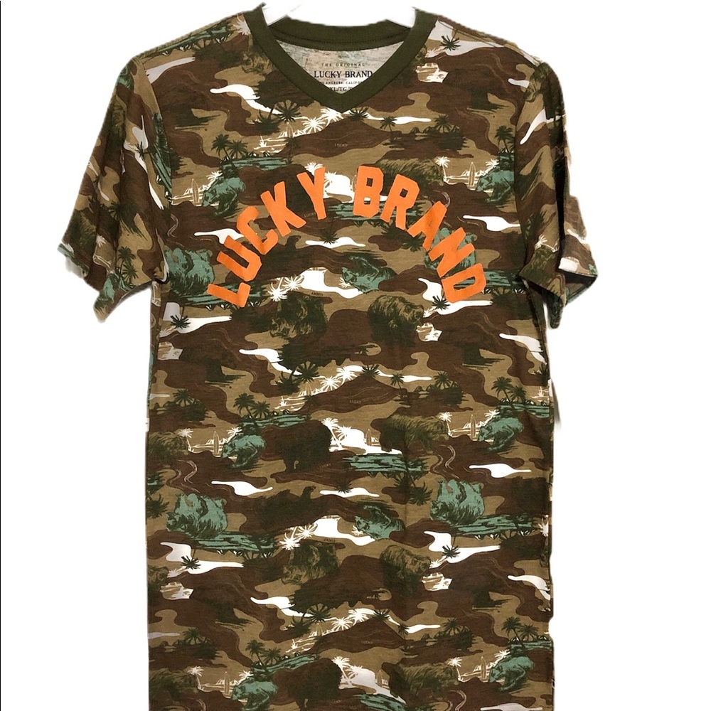 NWT Lucky Brand Big Boys Camo T-Shirt Sz XL youth